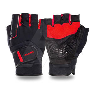 Gants de musculation sur mesure à demi-doigts, antidérapants, en cuir, couleur unie, pour adultes, fabriqués au Pakistan - Product Image 1