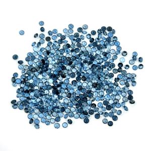 Topacio Azul Londres Natural de 3 mm, Talla Redonda Facetada, Piedras Preciosas Sueltas para Joyería, Piedra Calibrada de Alta Calidad, Precio al por Mayor - Product Image 6