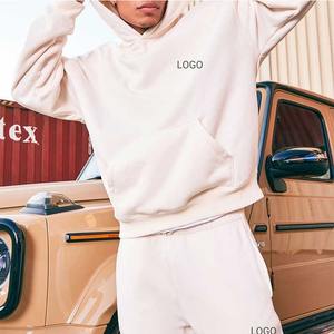 2025 dernier automne populaire hommes à capuche plaine sweats à capuche Hip Hop tempérament surdimensionné cordon sweat - Product Image 6