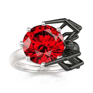 Anillo de Diamantes Jeulia Hug Me Black Widow Spider en Plata de Ley - Product Image 3