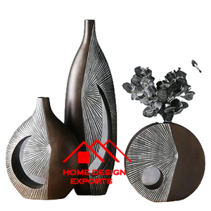 Vase à fleurs en aluminium moulé, usage hôtelier, best-seller, vente chaude, vase à fleurs abstrait - Product Image 5
