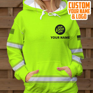 Hi Vis Hoodie Body By Yellow Nombre personalizado Logo Company Safety Winter Workwear Reflective Manga larga para trabajadores de la construcción - Product Image 3