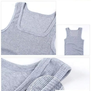 Débardeur de gymnastique bleu pour hommes, gilet sans manches de musculation, chemise d'entraînement Muscle Fit Athletic Fitness Training Wear - Product Image 5