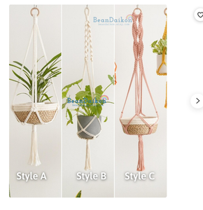Regalo de Jardín para Mujer, Decoración para Exteriores y Jardinería, Decoración Boho Minimalista H13, Colgador de Macramé Personalizado para Plantas de Pared - Product Image 1
