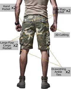 Pantalones cortos Cargo de gran venta 2025 para hombres, tela de tacto suave, múltiples bolsillos, logotipo personalizado, perfecto para pedidos al por mayor - Product Image 4