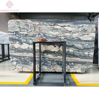 Table basse moderne en marbre de jade floral Twilight, pierre naturelle, table centrale de luxe, style design pour le salon, décoration intérieure