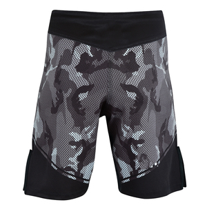 Top Tendance Personnalisé Mesh Camo Imprimé MMA Shorts Tissu Respirant Matériau À Séchage Rapide Stretch Fit pour BJJ MMA Shorts en Vente - Product Image 1