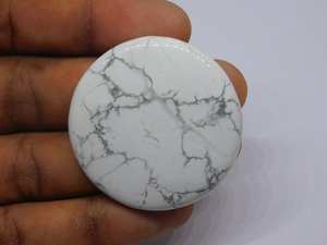 Grado superior 100% blanco natural excelente pulido howlita cabujón piedras preciosas genuinas para exportación a precios al por mayor OEM a granel - Product Image 2