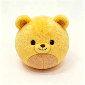 Custom teddy <b>bear</b> plush, yellow <b>bear</b> plush, <b>cute</b> <b>bear</b> plushie, round <b>bear</b> plush - Product Image 1