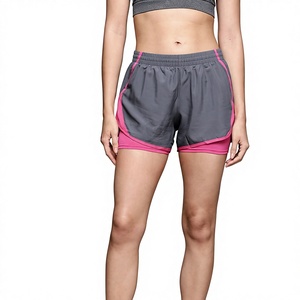 Women's High Waist Canvas Breathable Quick Dry Running Shorts with Pockets for Summer Athletic Workouts Custom Logo Print - Product Image 1