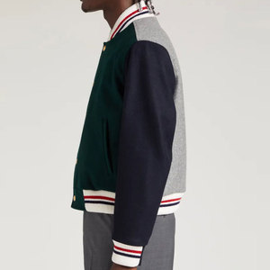 HMS Private Label High Quality Competitive Price 100% Wool Hooded Eco-Friendly Winter Varsity <b>Baseball</b> <b>Jackets</b> Personalized Logo - Product Image 4