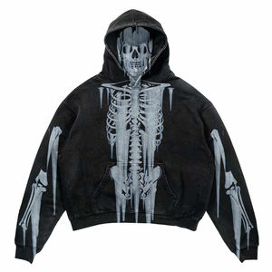 2025 sérigraphie sweat à capuche Logo personnalisé meilleure qualité lavé à l'acide à capuche pour hommes bases coton mélangé confortable séchage rapide - Product Image 3