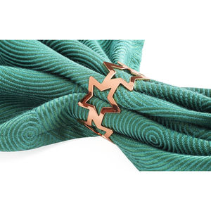 Fait de anneaux de serviette en forme d'étoile en laiton massif anneau de tissu dernière conception Ramadan maison anneau de serviette décoratif à un prix raisonnable - Product Image 4