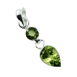 Pendentif en pierre péridot argent Sterling 925, magnifique bijou, fournisseur indien - Product Image 3