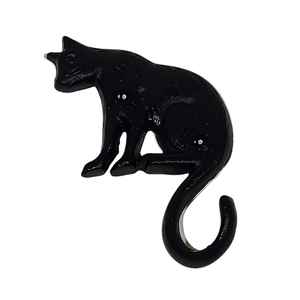 Nouvel Arrivage 2026 – Crochet mural en fer noir thermolaqué en forme de chat pour décoration, cadeaux, organisation intérieure - Product Image 1