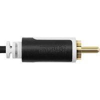 Kabel Audio Y-Splitter Mumbi 3.00m 3.5mm Male ke 2x RCA Male dengan Kontak Berlapis Emas, Konverter & Pembagi, Buatan Italia