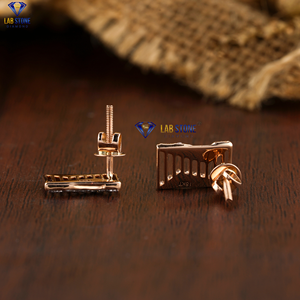 0,15 TDW redondo corte brillante diamante pendiente 18K oro rosa Labgrown diamante Hpht/Cvd diamante joyería - Product Image 4