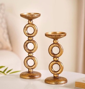 Bougeoir en bois artistique pour des idées de cadeaux et une décoration de maison artisanale pour une configuration élégante de la lampe de table - Product Image 4