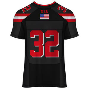 Camiseta de fútbol americano personalizada, uniformes bordados, camiseta de fútbol americano para hombre, número de nombre en contraste de Color blanco y naranja - Product Image 5