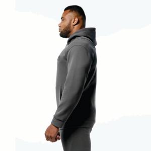 เสื้อฮู้ดแนวสตรีทแบบสั่งทำมีซิปทำจากผ้าฝ้ายโพลีเอสเตอร์ใส่สบายปักลาย3D - Product Image 4