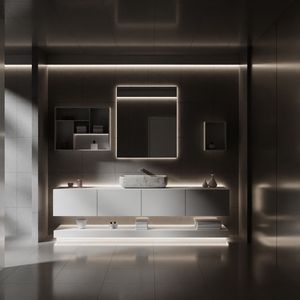 <b>Wall</b> Mounted Bathroom Vanity with Drawers Wood Grain Vanity <b>Cabinet</b> Soft Close Custom Size Bathroom Furniture - Product Image 4