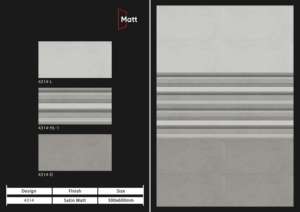 Carreaux muraux en céramique 300x600mm pour salle de bain et cuisine, finition brillante mate effet sucre, design mural intérieur luxueux. - Product Image 4