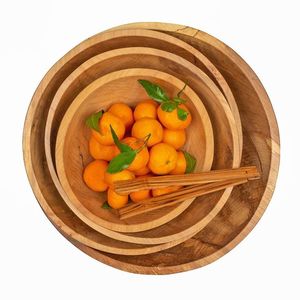 Cuenco de madera de grado alimenticio para comidas saludables en casas, cafeterías o espacios ecológicos disponibles en todo el mundo - Product Image 1