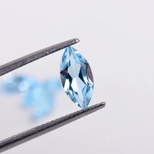 Topacio Azul Cielo Natural AAA al por Mayor, Facetado en Forma de Marquesa, 14x7 MM, Gema Suelta para Suministro de Joyería - Product Image 1