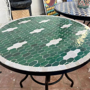 Dazzling <b>Mosaic</b> Side Table: Iridescent <b>Art</b> - Blue Coffee Table - Side Table - Livingroom Decor - Gift - Product Image 1