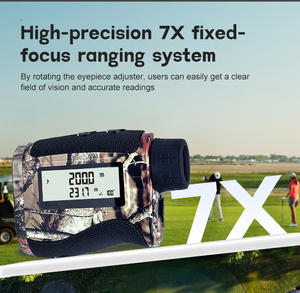 射箭狩猎激光测距仪 7X 5-2000码 LCD 坡度补偿 旗杆锁定 振动功能 可充电 CR-2 精密 - Product Image 3