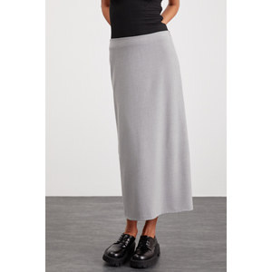 Jupe longue en tissu tissé pour femme ETHIQUET ISLA, avec fente profonde au dos, taille normale - Product Image 4