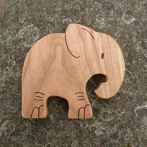 Escultura de elefante de madera estudio Kowalewski estatuilla nórdica minimalista Animal moderno coleccionable decoración escandinava - Product Image 5
