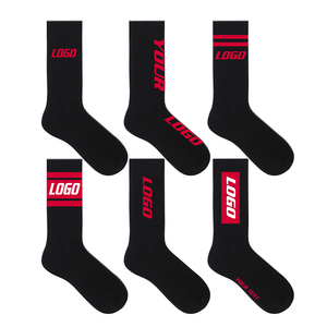 TRADE MFG Chaussettes d'hiver épaisses 100% coton antidérapantes pour hommes Offre Spéciale entraînement Football motif lettre antidérapant - Product Image 1