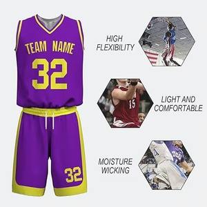 Uniforme de Baloncesto Sublimado Personalizado de Alta Calidad, 100% Poliéster, Sin Mangas, Secado Rápido, Transpirable, Precio al por Mayor - Product Image 3