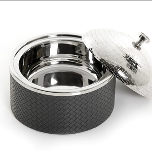 Hecho de acero inoxidable Servidor de alimentos Olla caliente con tapa martillada Utensilios de comedor Comida Servir olla caliente por Tahura Exportadores Proveedores - Product Image 2