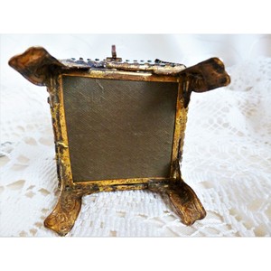 Boîte à bijoux Napoléon Boîte à bijoux vintage en verre et métal doré Collier Boucles d'oreilles Organisateur Stockage Cadeau personnalisé - Product Image 3