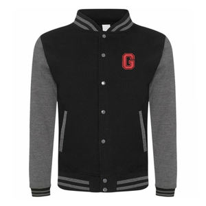 แจ็กเก็ตเลตเทอร์แมนสำหรับผู้ชายเสื้อแจ็คเก็ตมีฮู้ดแบบปักลาย - Product Image 1