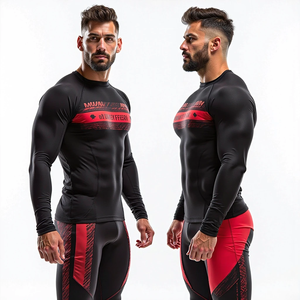 Equipo Atlético profesional transpirable BJJ MMA sublimado Rash Guard construido gimnasio entrenamiento artes marciales entrenamiento deporte de combate 100% - Product Image 4