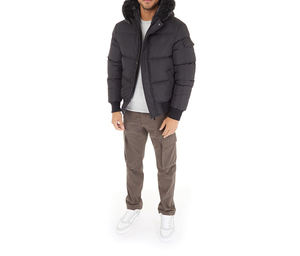 Veste matelassée softshell pour homme, prix d'usine, vente en gros, haute qualité, coupe-vent, fermeture éclair, logo et taille personnalisés, style streetwear hip-hop - Product Image 6