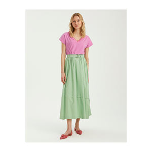 Falda midi con cinturón para mujer BGN S23S469 - Product Image 1