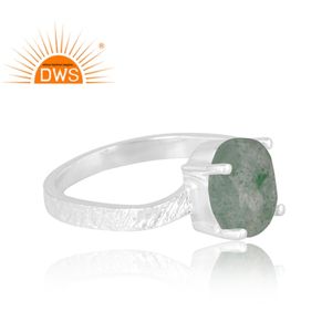 Conception à la main 925 argent Sterling naturel vert fraise Quartz bague en pierres précieuses bijoux personnalisés pour les femmes cadeau pour elle - Product Image 4