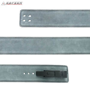 Équipement de sécurité d'entraînement de puissance de gymnastique bon marché personnalisé de haute qualité ceinture de levier d'haltérophilie en cuir avec support dorsal - Product Image 2