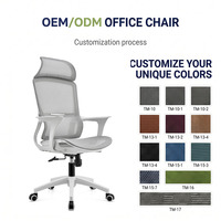 Chaise de bureau exécutive ergonomique inclinable en maille avec repose-pieds : chaise de bureau pivotante confortable pour la sieste/le jeu