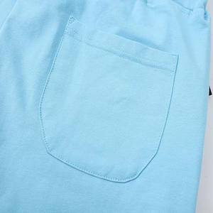 Short d'été de haute qualité en coton respirant pour hommes, short d'été de couleur unie avec logo personnalisé OEM, taille élastique - Product Image 5