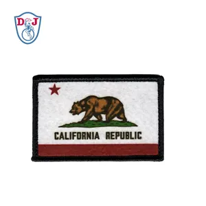 Bandiera toppe in feltro toppa a sublimazione tessuto riflettente bandiera di stato bandiera orso della California bandiera per tappi