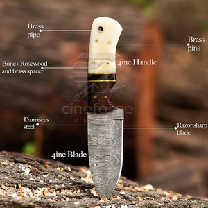 Couteaux de chasse à faible MOQ en promotion en ligne, couteaux de chasse en damas de qualité supérieure, couteaux de chasse couleur personnalisée - Product Image 4