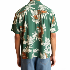 Chemise hawaïenne personnalisée avec impression par sublimation Impression hawaïenne Chemises décontractées à manches courtes pour hommes Aloha - Product Image 3