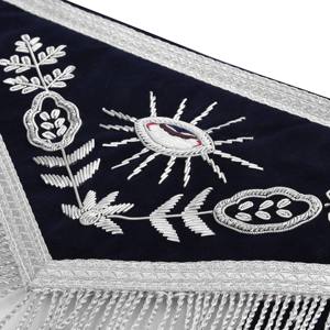 TABLIER DE MAÇONNIQUE BLEU LODGE PASSÉ MAÎTRE MAÇON OFFICIER-TABLIER LOGO DE MAÎTRE WORSHIPFUL-BRODERIE À LA MAIN - Product Image 3
