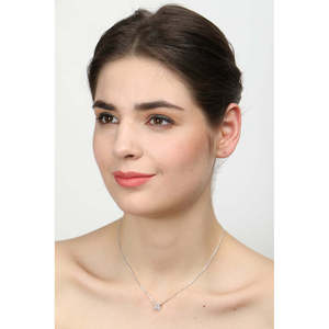 Compre Colgantes de Plata de Ley 925 de Primera Calidad para Mujeres y Niñas, Forma Geométrica, Corte Princesa, Rodio con Circonita, Oro Rosa y Perla - Product Image 4