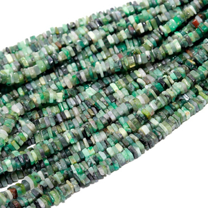 Perles carrées Heishi lisses émeraude naturelle 4-5mm perles entretoises en vrac émeraude pour la fabrication de bijoux du fabricant en vrac - Product Image 4